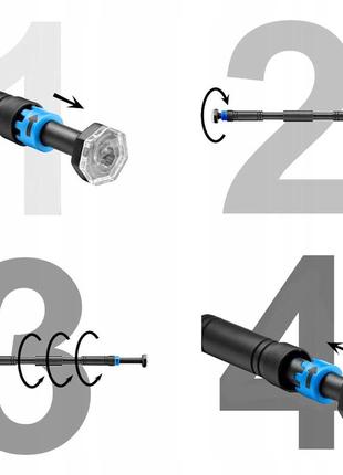 Турнік розсувний 4fizjo 66-100 см 4fj0600 poland7 фото