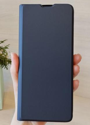 Чехол для xiaomi redmi note 12s книжка подставка с визитницей и магнитом luxury leather case синий