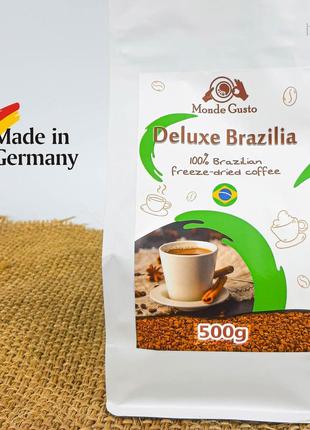 Розчинна сублімована кава monde gusto deluxe brazilia 500 g | доступно і смачно