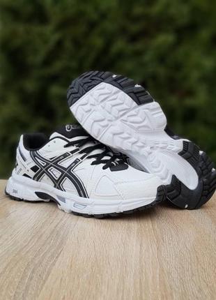 Жіночі кросівки asics gel-kahana 8 white black асікс чорного з білим кольорів3 фото