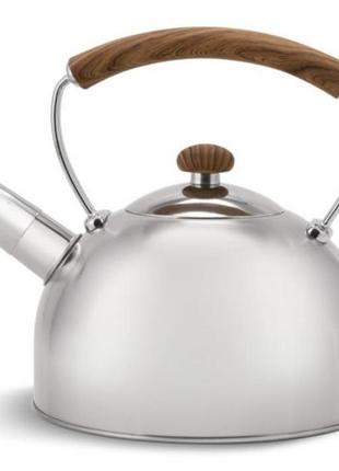 Чайник со свистком 2.5 л из нержавеющей стали edenberg eb-1439 чайник для индукционной плиты чайник газовый3 фото