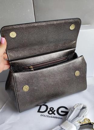 Брендовая сумка в стиле dolce&gabbana 🔥🙌 цвет бронзовый7 фото