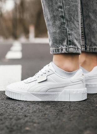 Женские кроссовки puma cali remix all white