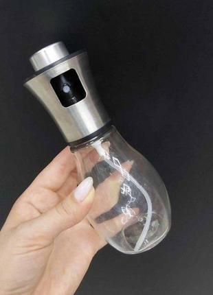 Пляшка-диспенсер для олії та оцту з дозатором 200 мл frico fru-120 скляна пляшка з дозатором для олії1 фото