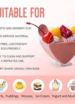 Пластиковые десертные стаканчики latern, 45 шт.,120 мл,прозорливые десертные...
