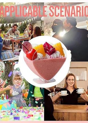 Пластиковые десертные стаканчики latern, 45 шт.,120 мл,прозорливые десертные...