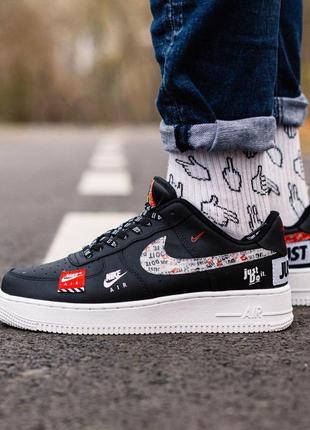 Чоловічі кросівки nike air force just do it black-red