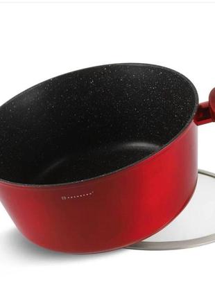 Набор кастрюль казанов с мраморным покрытием edenberg eb-7421 набор кухонной посуды 6 предметов красный6 фото