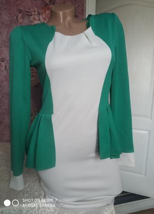 Сукня, плаття з баскою р42-44