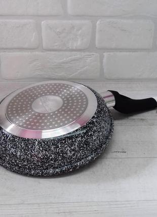 Сковорода с гранитным антипригарным покрытием 28см edenberg eb-9168 сковорода для индукционной плиты с крышкой4 фото