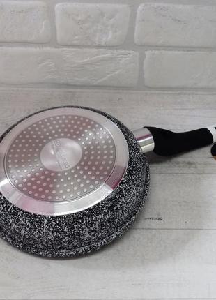Сковорода с гранитным антипригарным покрытием 28см edenberg eb-9168 сковорода для индукционной плиты с крышкой7 фото