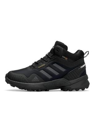 Кроссовки adidas terrex gore-tex cordura all black grey fur 44