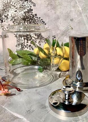 Чайник для заварки чая 1200 мл edenberg eb-19037 чайник заварник стеклянный с нержавеющим ситом длинный носик6 фото
