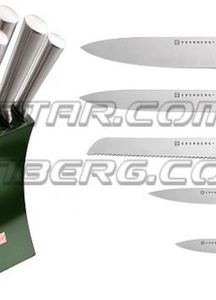 Набор кухонных ножей с подставкой 6 предметов edenberg eb-11008 набор ножей из нержавеющей стали на подставке4 фото