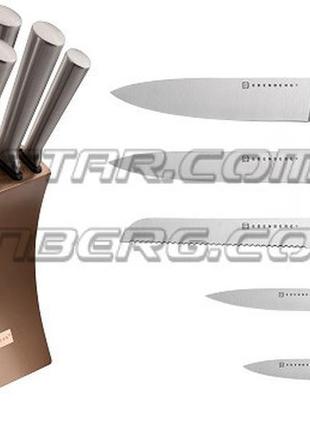 Набор кухонных ножей с подставкой 6 предметов edenberg eb-11008 набор ножей из нержавеющей стали на подставке