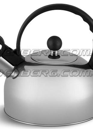 Чайник зі свистком 2.5 л з неіржавкої сталі edenberg eb-3553 чайник для індукційної плити чайник газовий2 фото