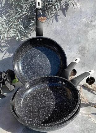 Сковорода з гранітним антипригарним покриттям 20см edenberg eb-4132 сковорода для індукційної плити з кришкою7 фото