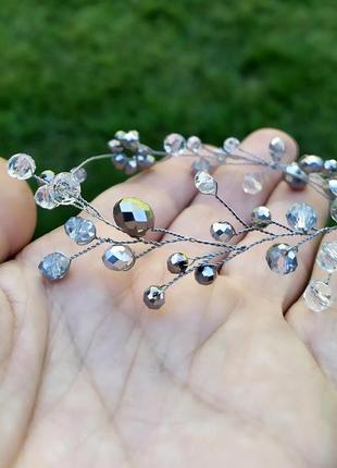 Браслет с хрустальных бусин
