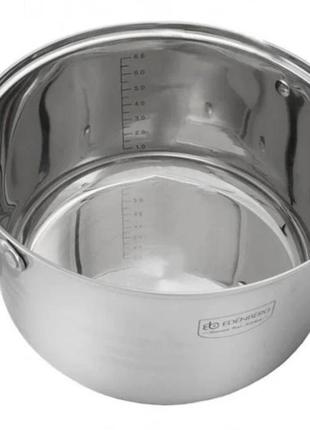 Набір кухонного посуду із нержавіючої сталі 12 предметів edenberg eb-4075 набір каструль для індукційної плити7 фото