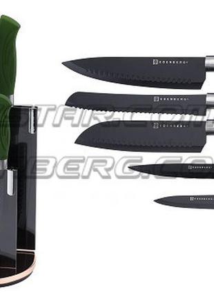 Набор кухонных ножей с подставкой 6 предметов edenberg eb-11006 набор ножей из нержавеющей стали на подставке2 фото