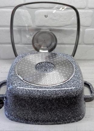 Набір каструль казанів із гранітним антипригарним покриттям edenberg eb-3987 набір кухонного посуду 10 предметів10 фото