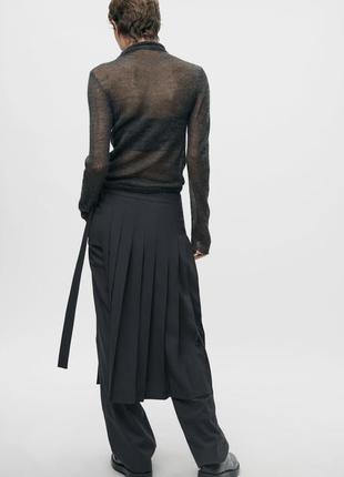 Zara брюки с юбкой плиссе, брюки с юбкой6 фото