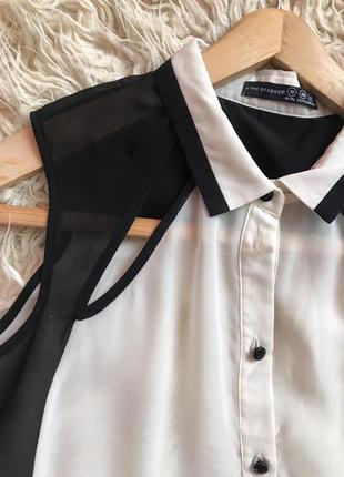 Блуза черно белая5 фото