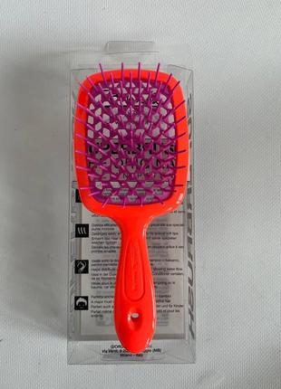 Расческа для волос janeke superbrush 1830 the original корал с фиолетовым2 фото