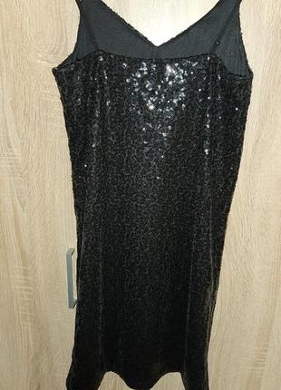 Сукня вечірня чорна в паєтках3 фото