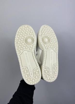 Adidas forum exhibit ‘white grey beige’ кроссовки кожаные7 фото