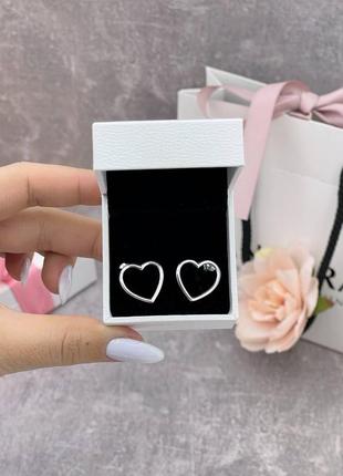 Сережки пандора pandora у формі серця 293077c00