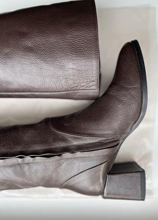 Розкішні високі шкіряні чоботи жіночі fiani ботфорти6 фото