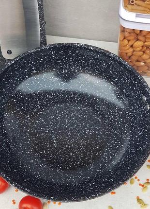 Сковорода wok з гранітним антипригарним покриттям 3.0л 26см edenberg eb-4129 сковорода вок з індукційним дном9 фото