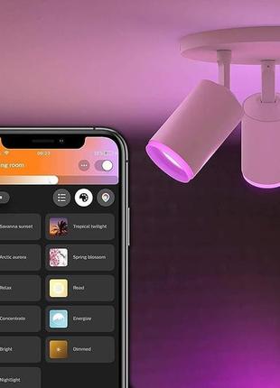 Philips hue iris white и цвет ambience spot light bluetooth, led gu10, black, dimmable, 16 million colours