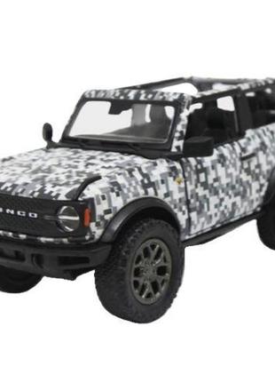 Машинка металлическая "ford bronco camo edition", серый