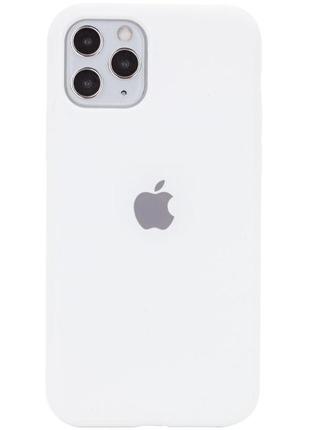 Чехол full silicone case для iphone 11 pro white (силиконовый чехол белый силикон кейс айфон 11 про)1 фото