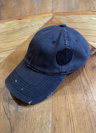 Dkny black denim distressed cap кепка джинсова стиль y2k