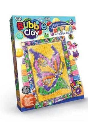 Витражная картина bubble clay  "бабочка"