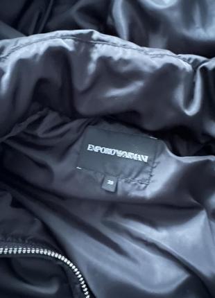 Чорна демісезонна куртка армані emporio armani5 фото
