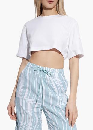 Топ adidas by stella mccartney future playground cropped tee white gl7339