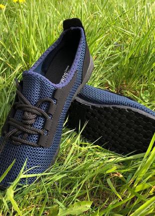 Легкие летние черные кроссовки сетка 45 размер. летние текстильные кроссовки сеткой. модель 96621. цвет: синий8 фото