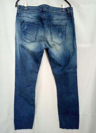 Распродажа!  классные укороченные джинсы с дырками, ткань тянется3 фото