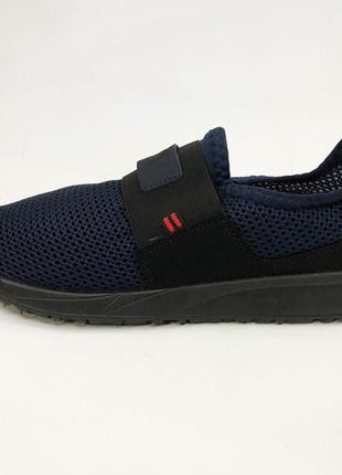 Мужские кроссовки из сетки 44 размер. летние кроссовки сетка, обувь для бега. модель 44252. цвет: синий4 фото