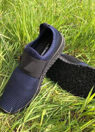 Мужские кроссовки из сетки 44 размер. летние кроссовки сетка, обувь для бега. модель 44252. цвет: синий8 фото