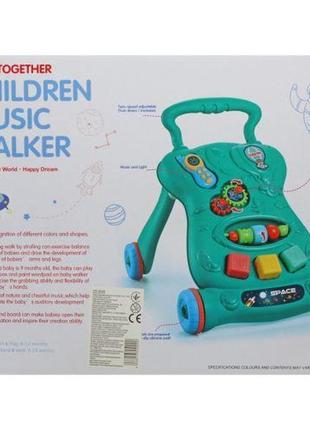Каталка-ходунки "music walker" (зеленая)1 фото