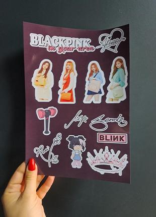 Стікерпак блек пінк black pink а4