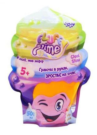 Слайм fluffy slime укр 500 г жовтогарячий