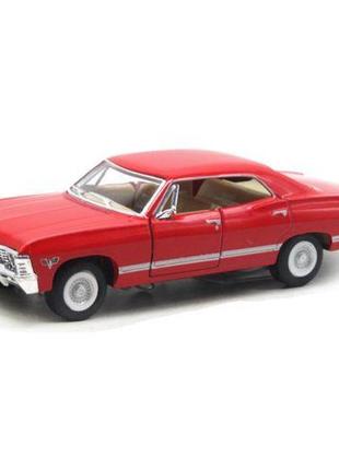 Металева машинка chevrolet classic impala 1967 червона