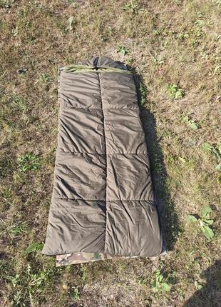 Спальный мешок зимний военный до -25с с капюшоном и чехлом, xxl большой размер (100х220 см) олива7 фото