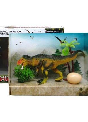 Фигурка динозавра с яйцом "тиранозавр"1 фото